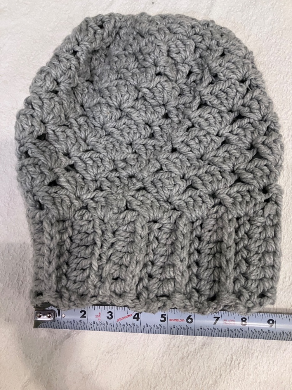 Hand-crocheted & satin-lined hat